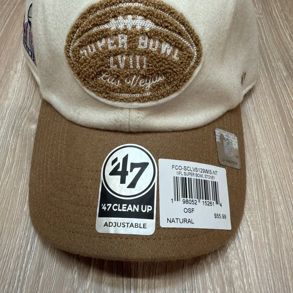 Super Bowl LVIII Las Vegas '47 Brand Stoney Clover Strapback Hat Cap OSFA NEW